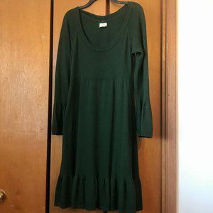Elegant Green Ruffle Designer Dress